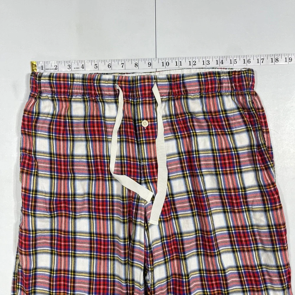 J.Crew Preppy Old Money Holiday Plaid Pajama Set Long Sleeve Top Pants Medium